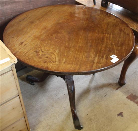 George III mahogany circular  tea table